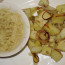 Porri e patate con crema all’aglio