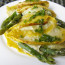 Crespelle agli asparagi in crema di patate